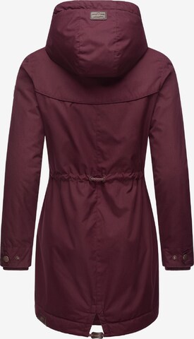 Ragwear Winterparka 'Canny' in Rood