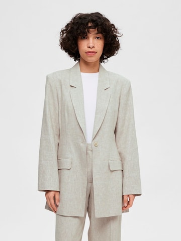 Blazer SELECTED FEMME en gris : devant