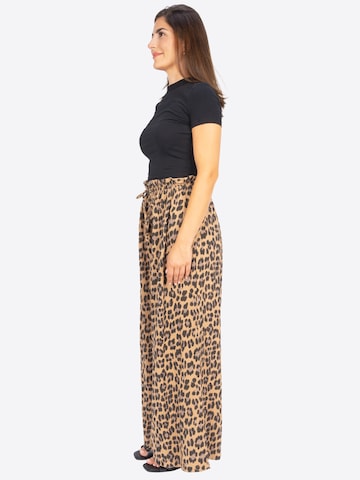 Wide Leg Pantalon 'Dani' Seasons of April en marron