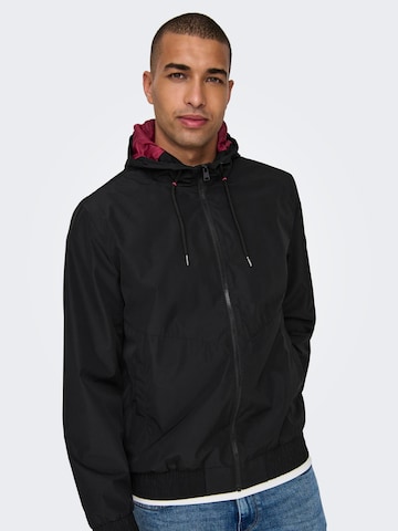 Only & Sons Between-Season Jacket 'Ward Life' in Black