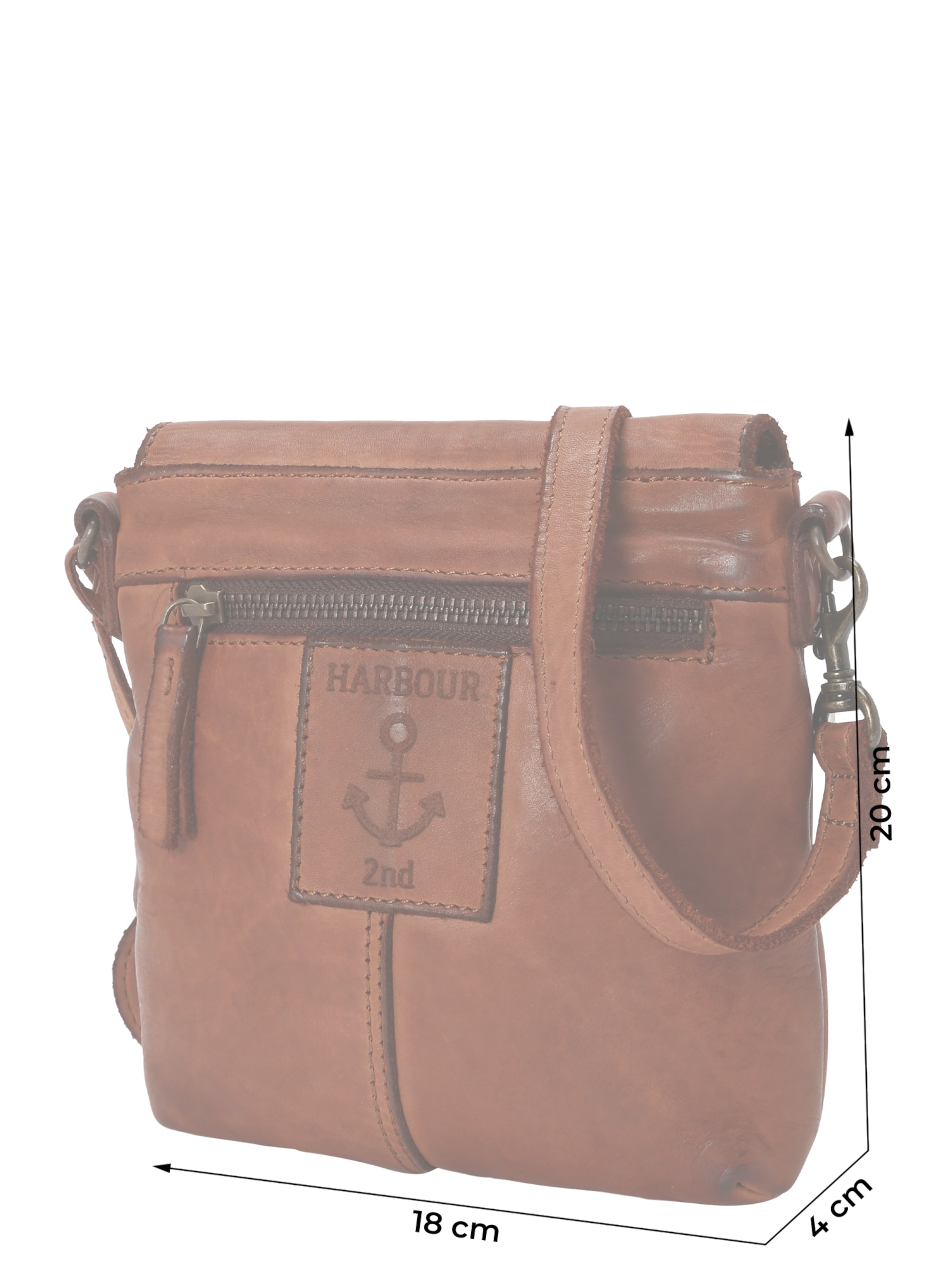 Harbour 2nd - Mala de ombro 'Anchor Love' em castanho