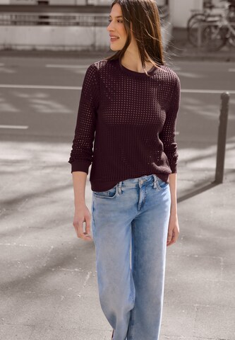 Street One Studio Sweater in Purple: front
