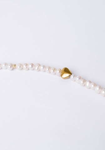 GG Unique Perlenkette in Weiß: predná strana