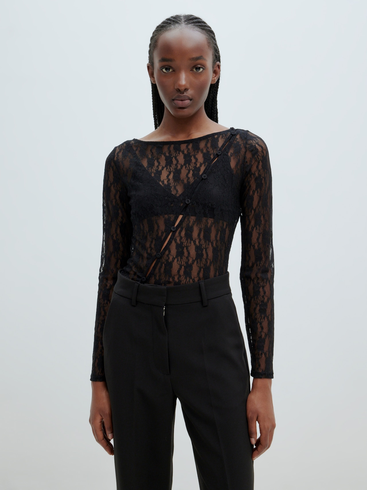 EDITED Producten Shirt 'Kristin' Zwart