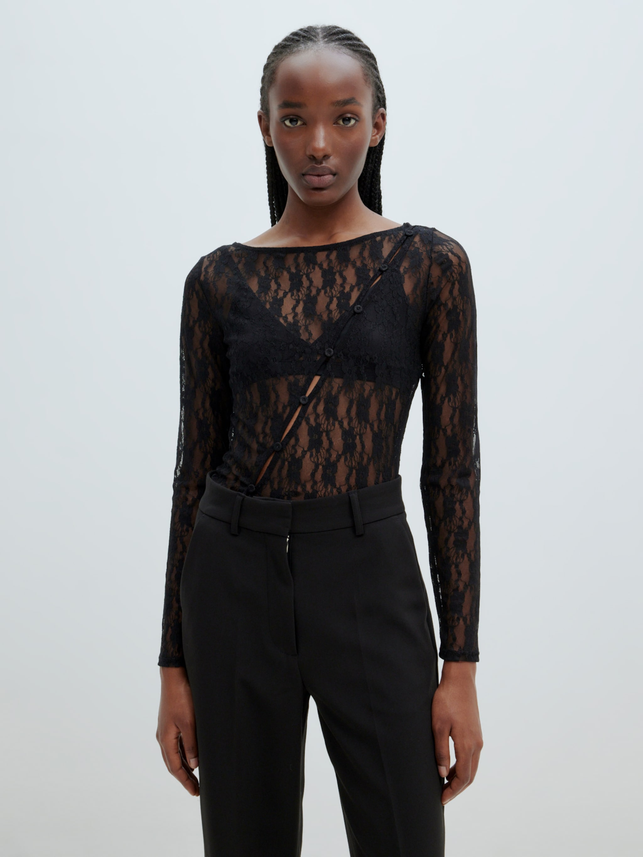 EDITED Producten Shirt 'Kristin' Zwart