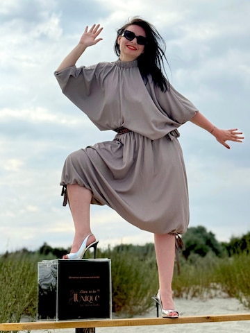 IUnique Bluse 'Grey Viscose Kimono Blouse' in Grau