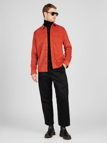 MELAWEAR Regular Fit Skjorte 'NIMIT' i orange