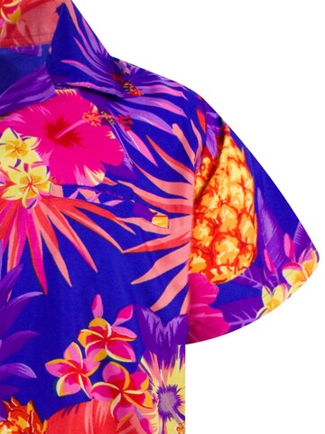 King Kameha Shirt 'Pineapple' in Blau