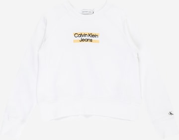 Calvin Klein Jeans Sweatshirt 'Hero' in White: front