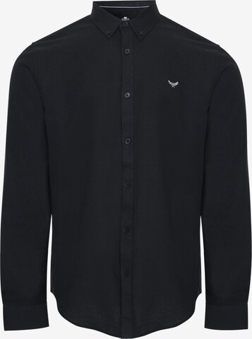 Threadbare Button Up Shirt 'Beacon' in Black: front