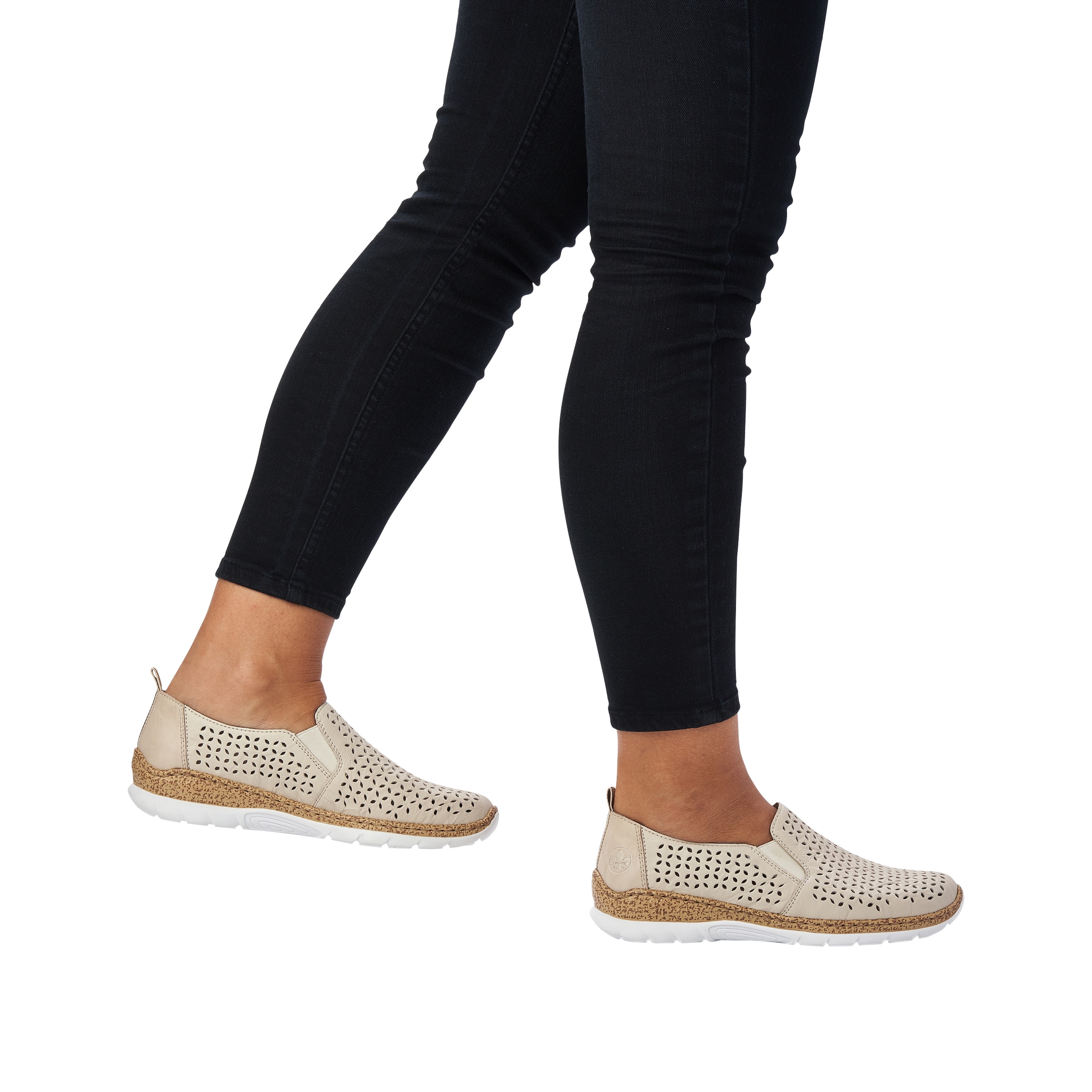 Slip on Rieker en beige : devant