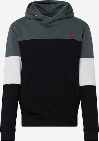 INDICODE JEANS Sweatshirt 'Olson' in Grijs: voorkant