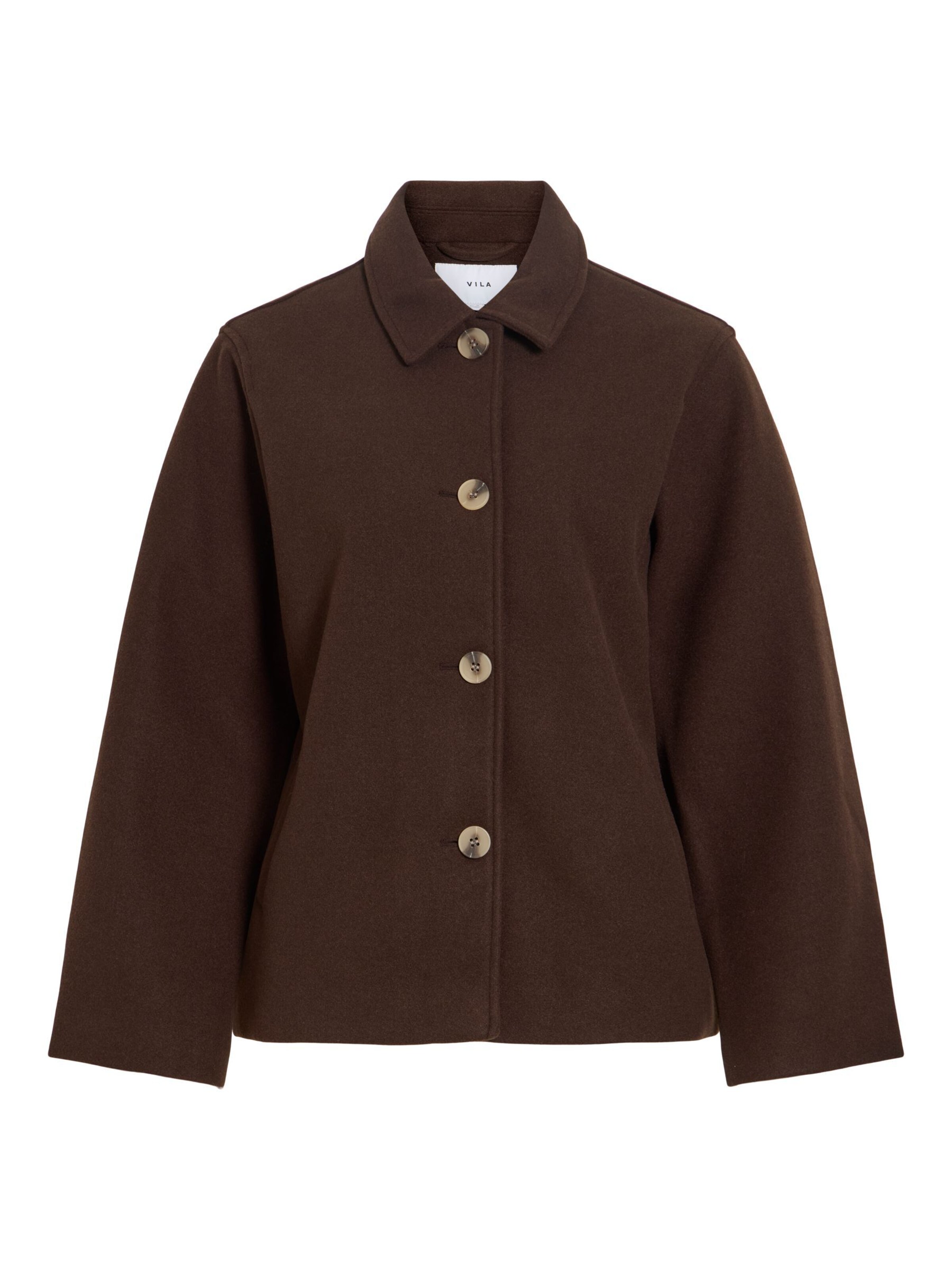 Veste mi-saison VILA en marron : devant