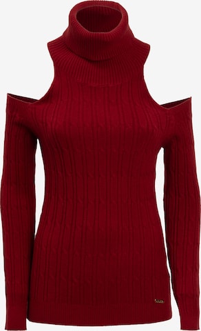 Influencer Neulepaita värissä punainen: etupuoli