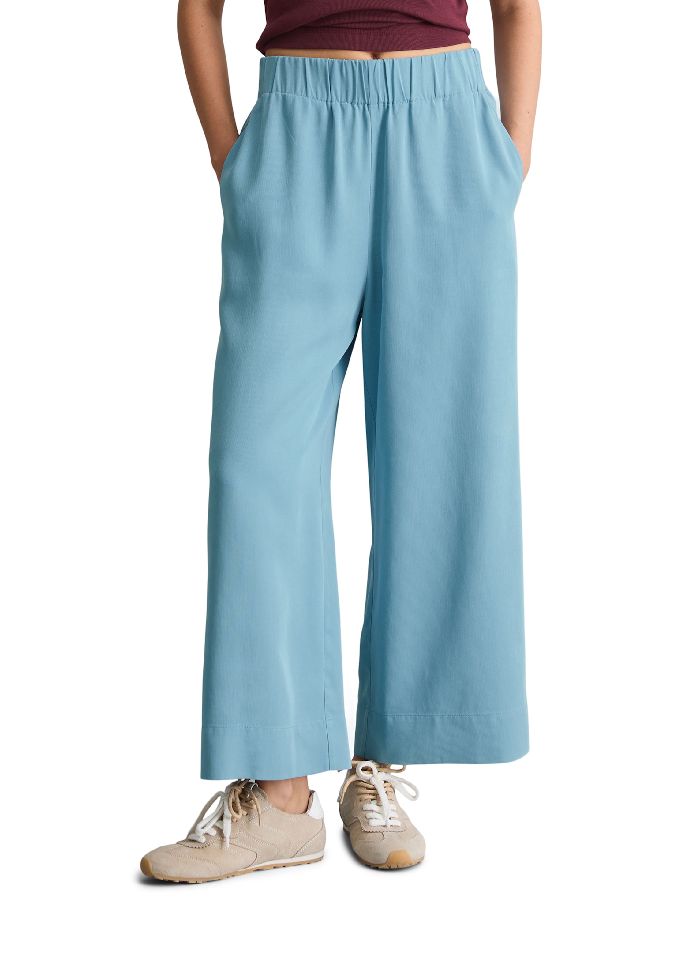Marc O'Polo DENIM Wide Leg Hose in Blau: Vorderseite