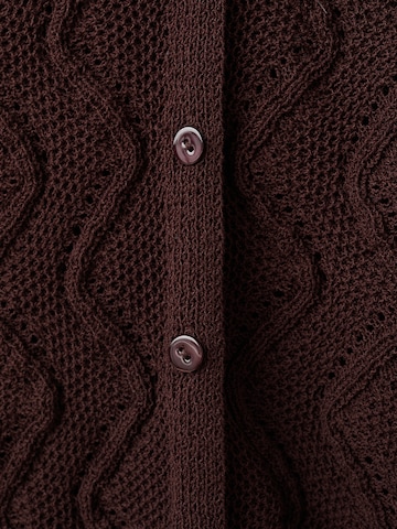 MANGO Knitted Vest 'SITONA' in Brown