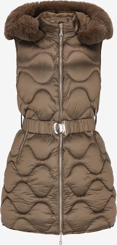 faina - Colete em castanho: frente