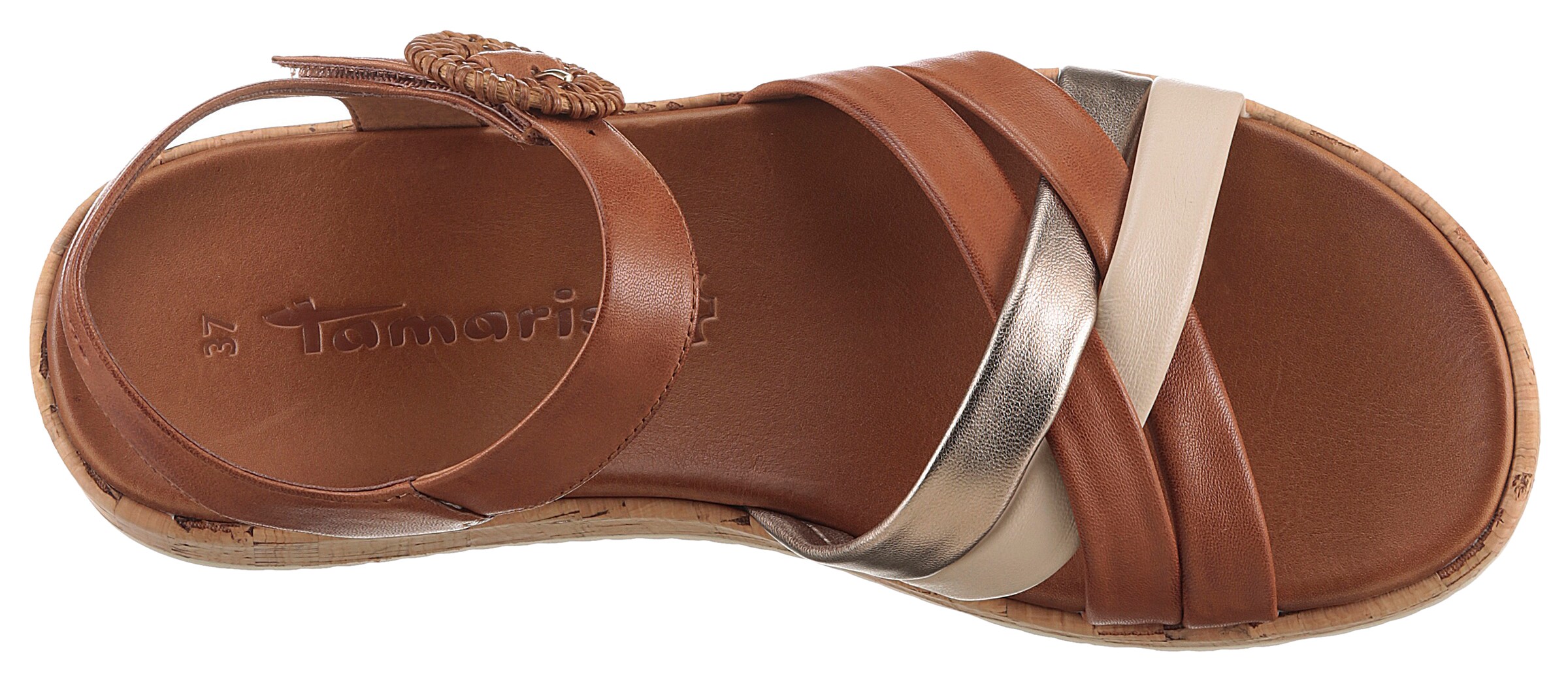 Tamaris Strap Sandals in Brown