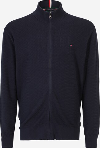 Tommy Hilfiger Big & Tall Knit Cardigan in Blue: front