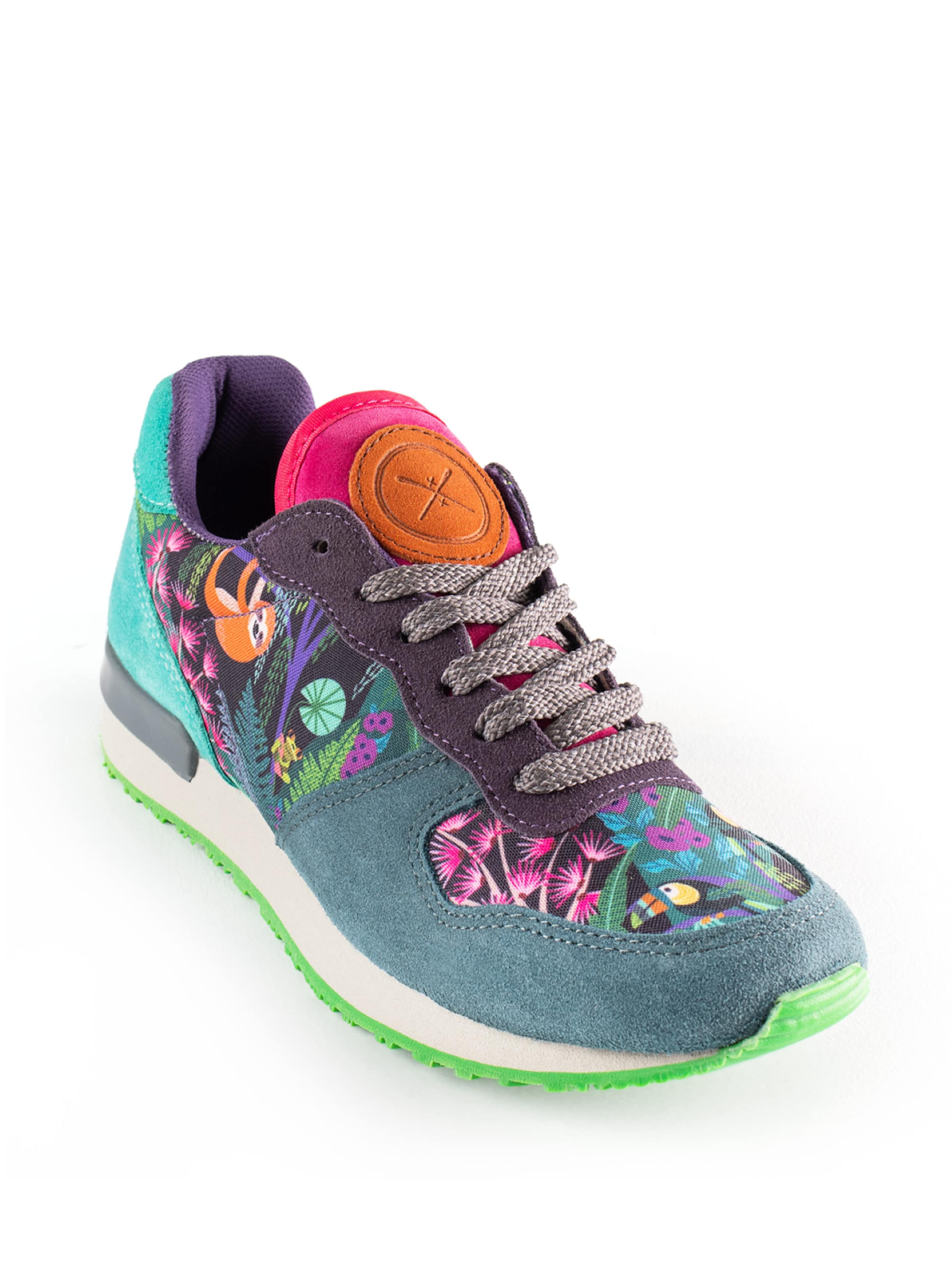 inkkas Sneaker low 'Inkkas Bahaia Sneaker – Handgefertigter Damen-Sneaker mit Faultier-Print'‌ in Mischfarben: Vorderseite