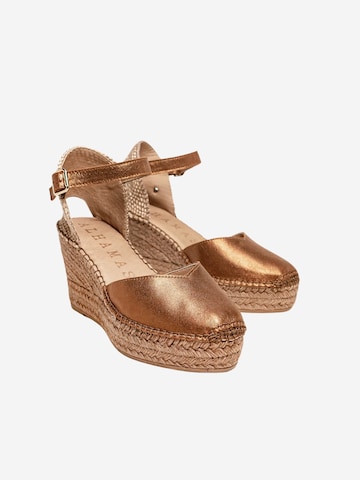 Alhamas - Sapatos de salto 'Alpargata Cuña 8 cm Ante' em cinzento