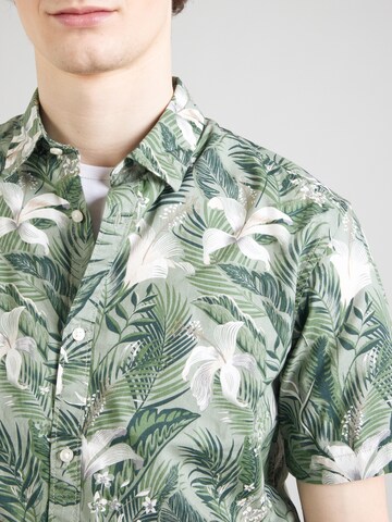 JACK & JONES Классический крой Рубашка 'JJHawaii' в Зеленый