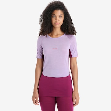 T-shirt fonctionnel ICEBREAKER en violet : devant