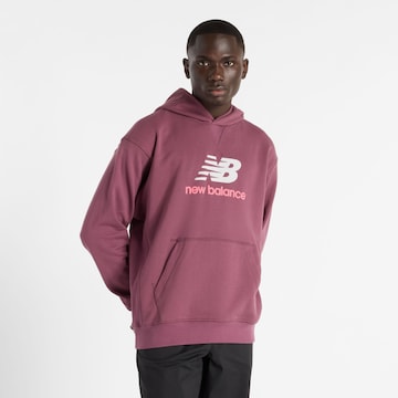 new balance Sweatshirt 'Athletics' in Lila: voorkant