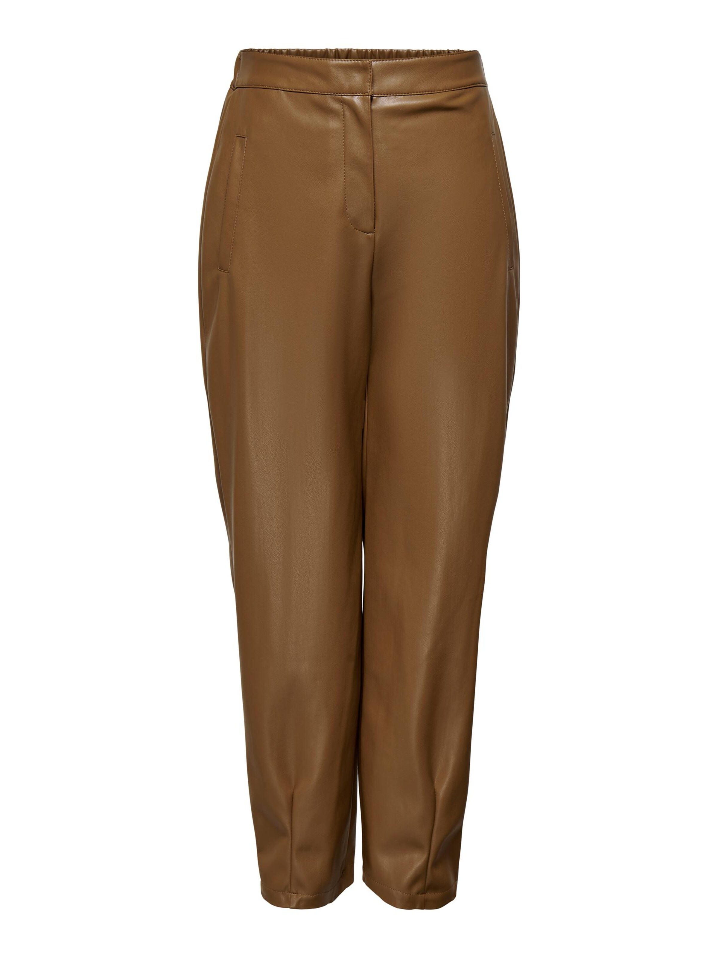 ONLY Zúžený Kalhoty 'Elizabeth' – hnědá: přední strana