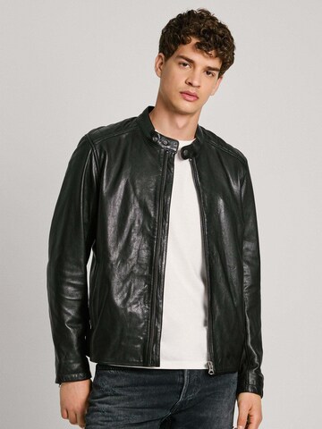 Pepe Jeans Bikerjacke 'TRISTAN' in Schwarz: Vorderseite