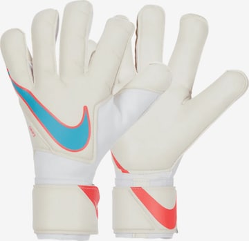 NIKE Athletic Gloves in White: front