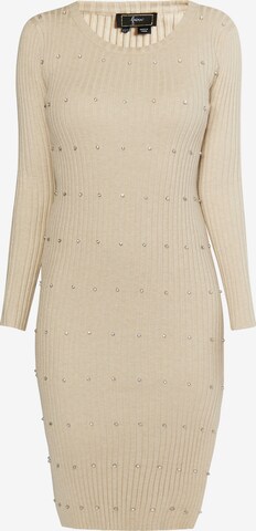 faina Knitted dress in Beige: front