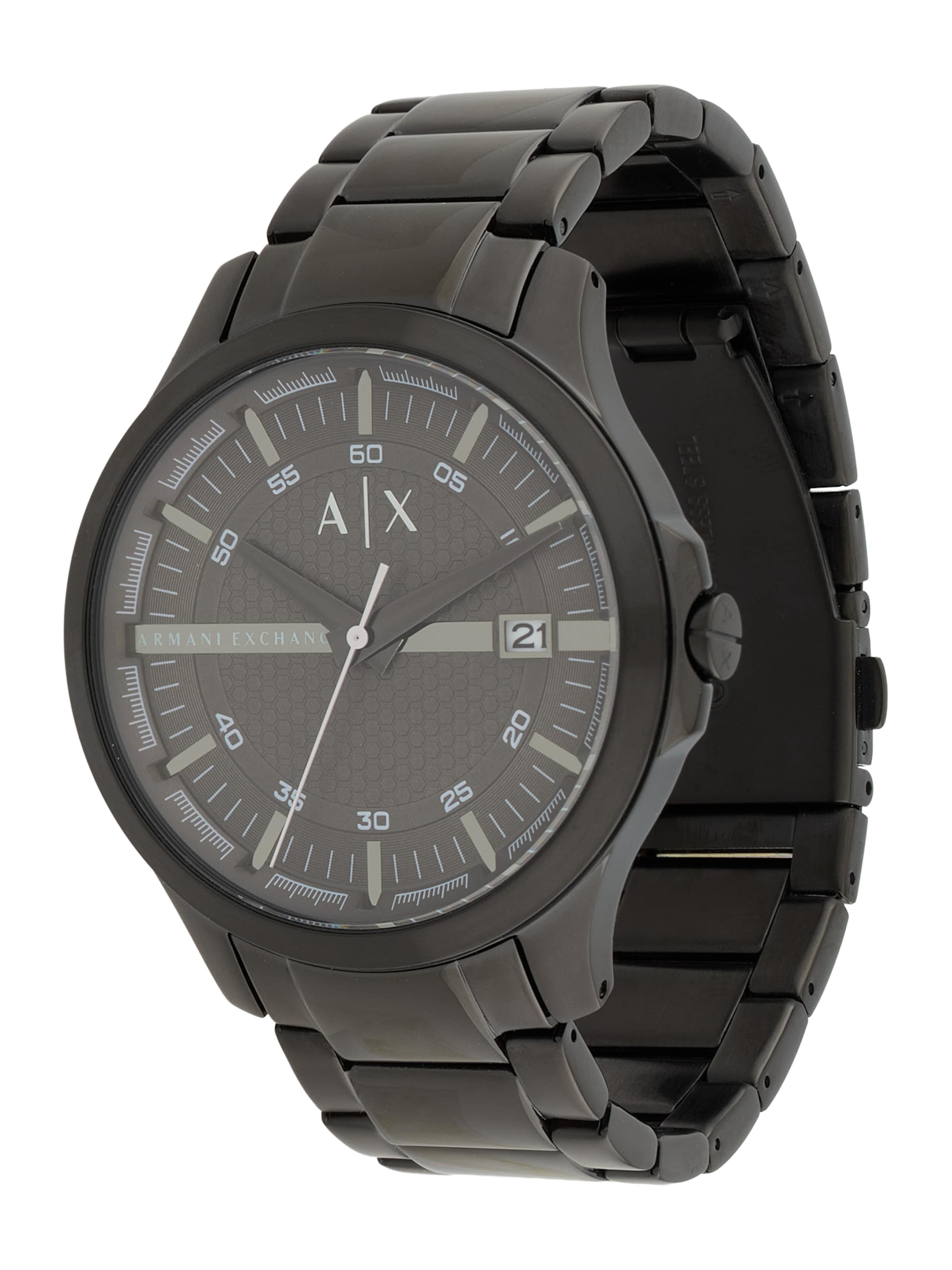 ARMANI EXCHANGE Analog klocka i svart: framsida