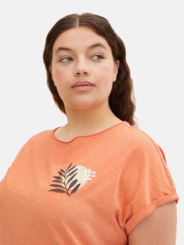 Tom Tailor Women + T-Shirt in Orange