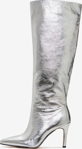 Bottes CESARE GASPARI en argent : devant