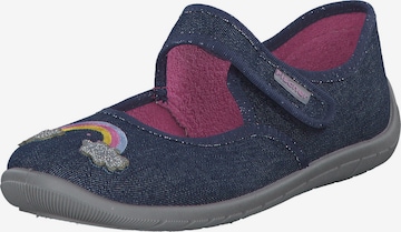 FISCHER Hausschuh 'Melly' in Blau: Vorderseite