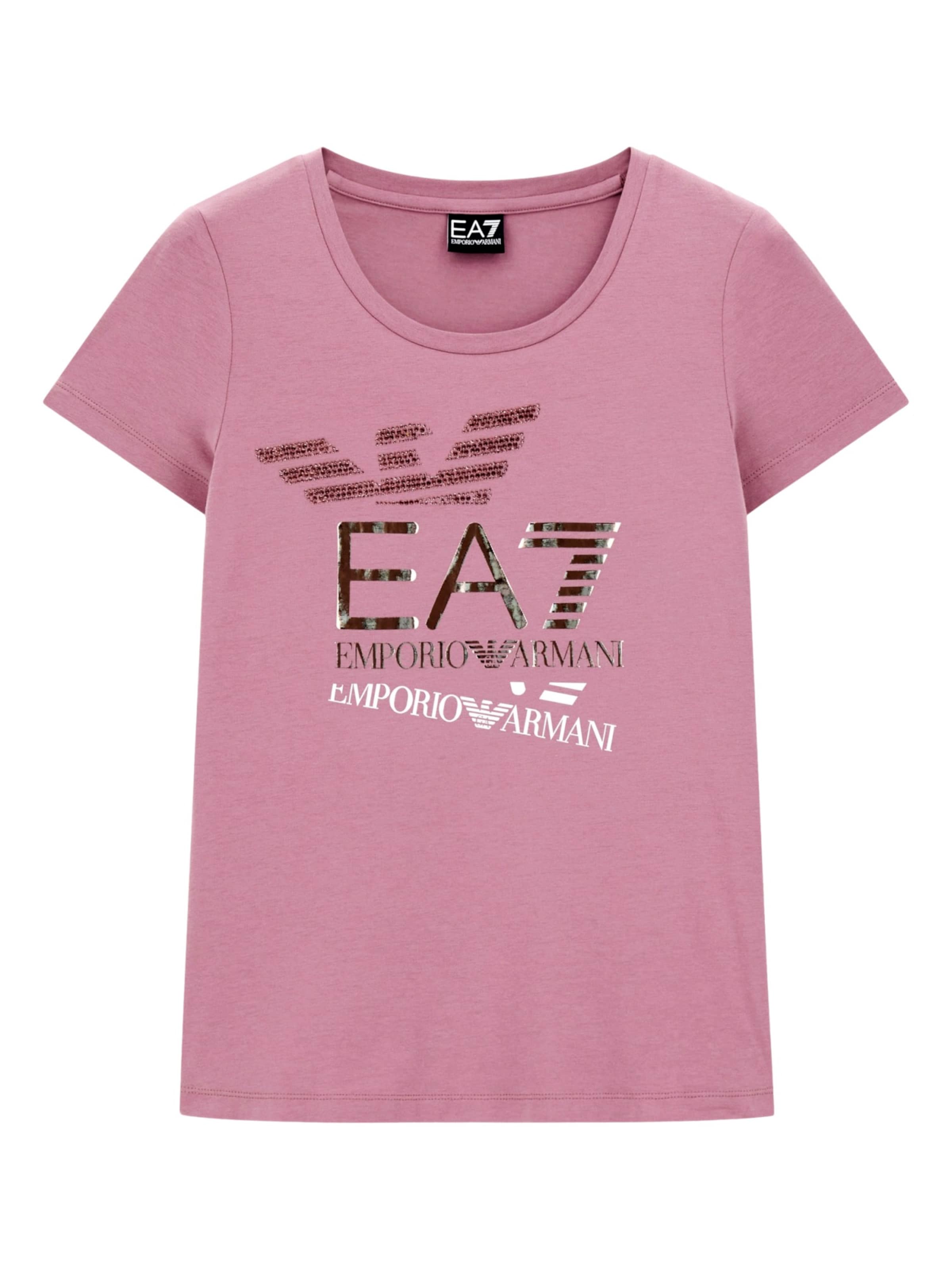 T-shirt EA7 Emporio Armani en rose : devant