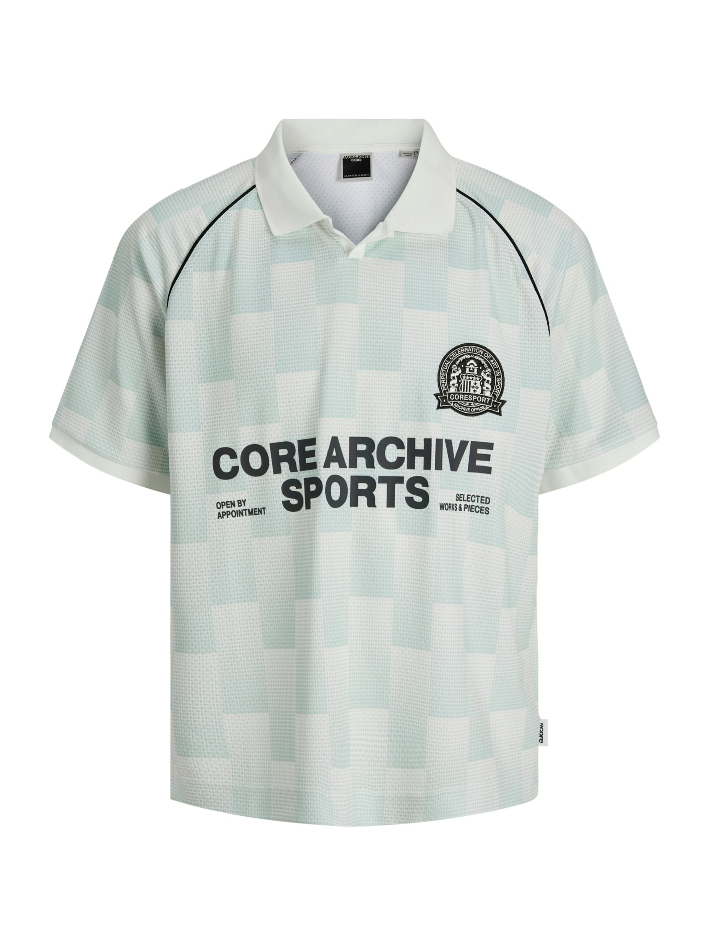 JACK & JONES Tričko 'JCOBREEZE FOOTBALL' - béžová / pastelovo zelená / čierna, Produkt