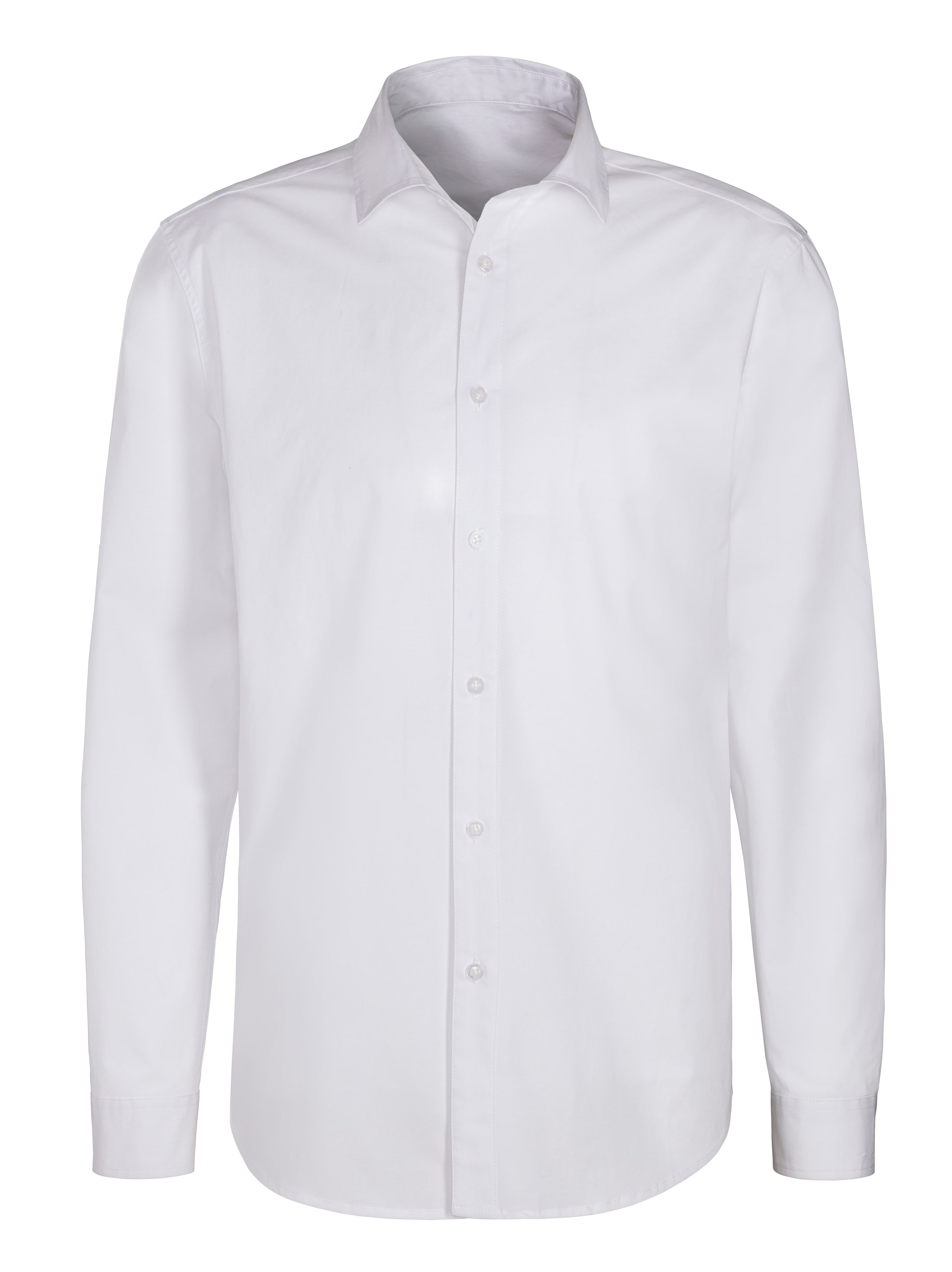 JOHN DEVIN Button Up Shirt in White: front