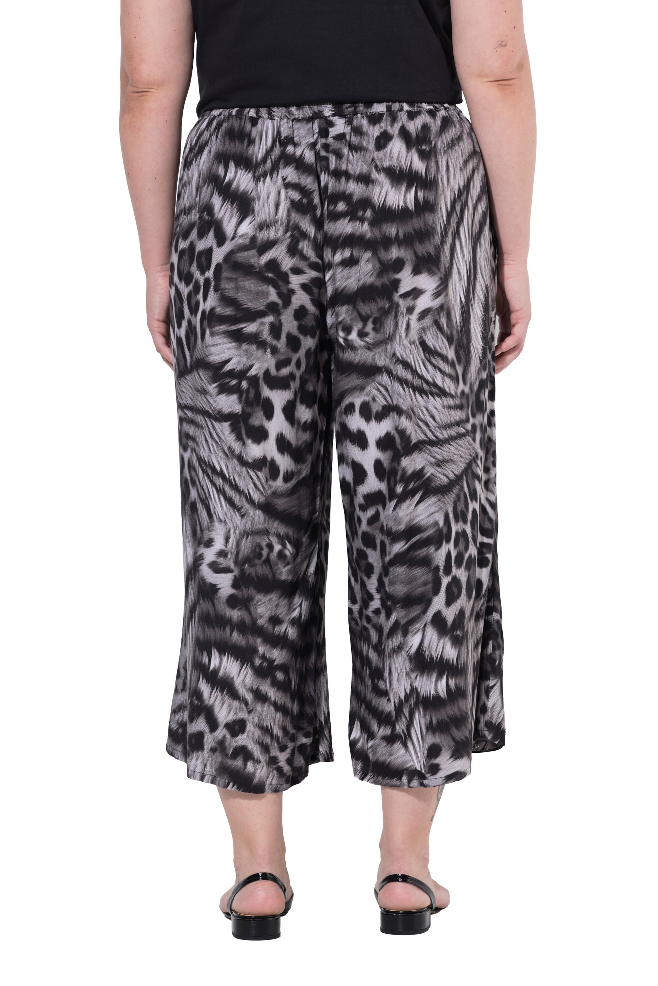 MIAMODA Wide Leg Hose in Schwarz