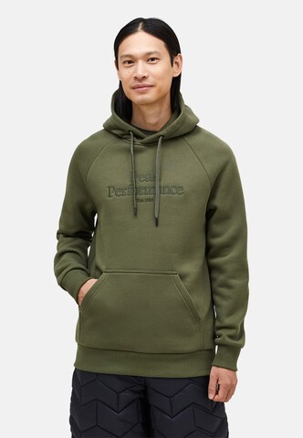 PEAK PERFORMANCE Kapuzensweatshirt  Original Hood in Grün: Vorderseite