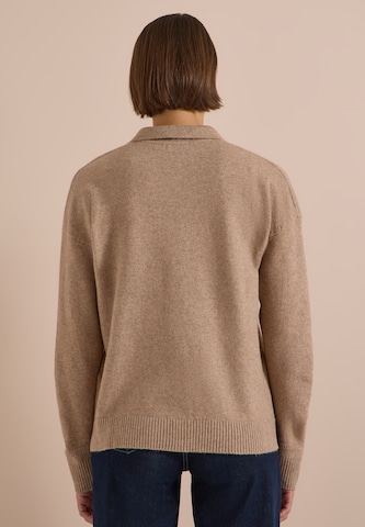 CECIL Langarm Pullover mit Polokragen in Braun