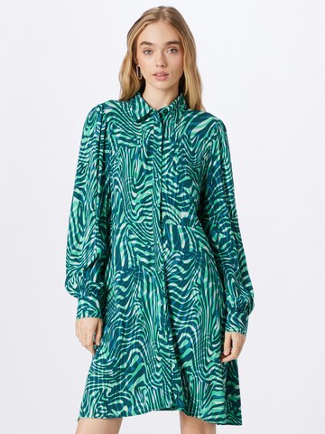 Y.A.S Shirt Dress in Green: front