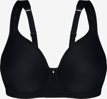 sassa T-shirt Bra 'BEAUTIFUL EMBROIDERY' in Black: front