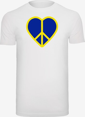 T-Shirt 'Peace - Heart Peace' Merchcode en blanc : devant