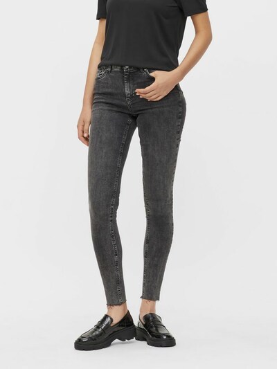PIECES Jeans in grey denim, Modelansicht