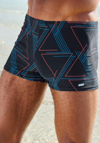 BUFFALO Swim Trunks in Black: front