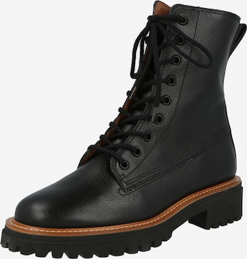 Paul Green Lace-Up Ankle Boots in Black: front