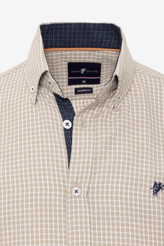 DENIM CULTURE - Ajuste regular Camisa 'LUIZ' en beige