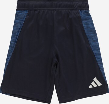 ADIDAS SPORTSWEAR Regular Workout Pants 'Aeroready Heather' in Blue: front